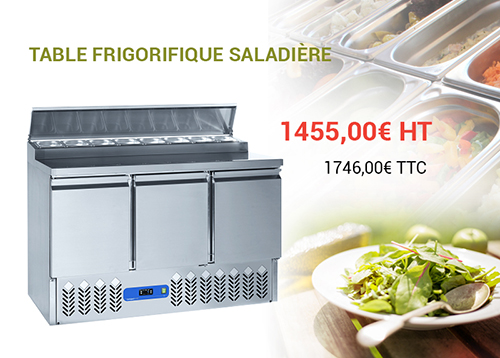 Table frigorifique saladiere